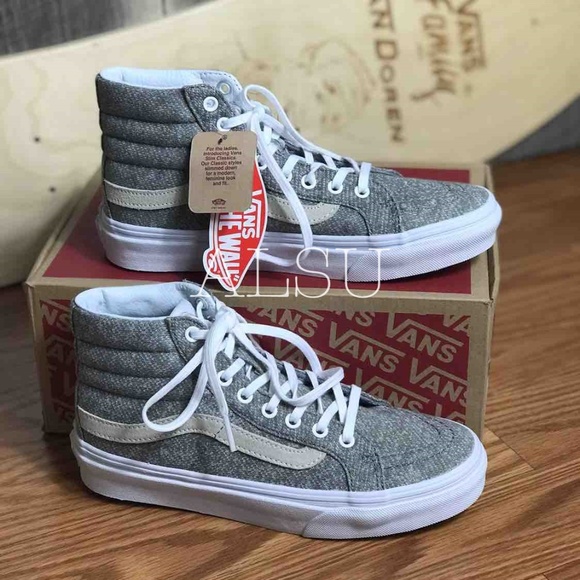 VANS SK8-HI Slim J&S Frost Grey Kid’s  AUTHENTIC - Picture 5 of 6